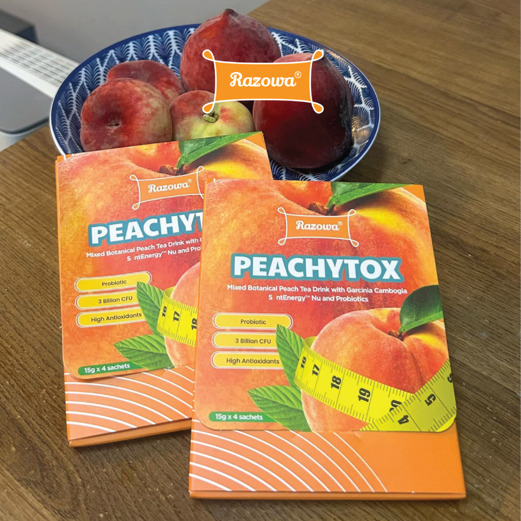 Peachytox - Minuman detox & probiotic perisa peach yang menyegarkan (2) Peachytox Minuman Detox & Probiotic Perisa Peach | Razowa (1)