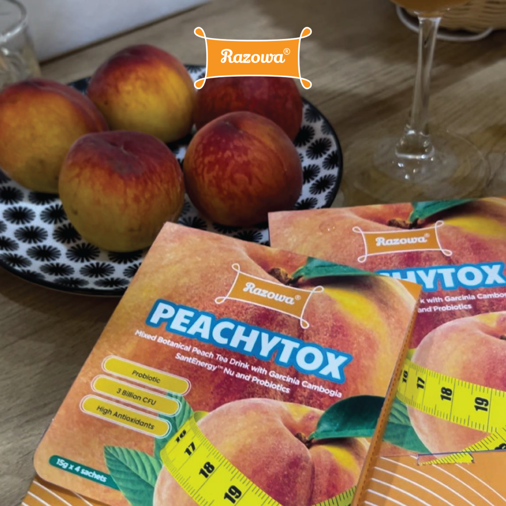 Peachytox - Minuman detox & probiotic perisa peach yang menyegarkan (3) Peachytox Minuman Detox & Probiotic Perisa Peach | Razowa (3)